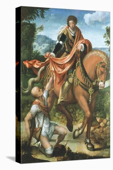 Saint Martin Dividing His Cloak-Pieter Coecke van Aelst-Stretched Canvas