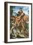 Saint Martin Dividing His Cloak-Pieter Coecke van Aelst-Framed Giclee Print