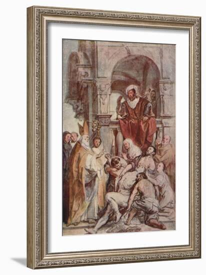 Saint Martin Healing a Possessed Man, c 17th century, (1903)-Jacob Jordaens-Framed Giclee Print