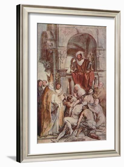 Saint Martin Healing a Possessed Man, c 17th century, (1903)-Jacob Jordaens-Framed Giclee Print