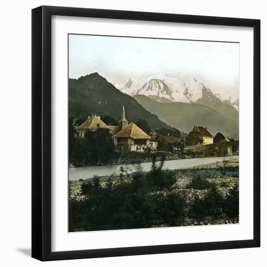 Saint-Martin (Savoy) and the Mont Blanc-Leon, Levy et Fils-Framed Photographic Print