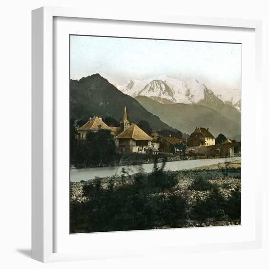 Saint-Martin (Savoy) and the Mont Blanc-Leon, Levy et Fils-Framed Photographic Print