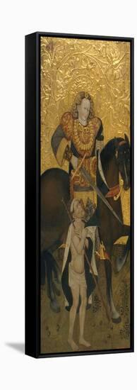 Saint Martin Sharing His Cloak-Jaume Ferrer-Framed Stretched Canvas