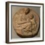 Saint Mary and child with young Saint John Baptist, " Tondo Pitti",1503. Marble,Inv.93.-Michelangelo-Framed Giclee Print