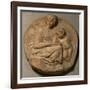 Saint Mary and child with young Saint John Baptist, " Tondo Pitti",1503. Marble,Inv.93.-Michelangelo-Framed Giclee Print