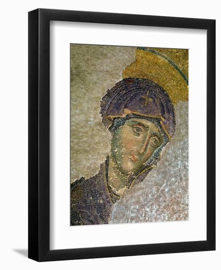 Saint Mary, from the Deesis in the North Gallery, Byzantine Mosaic, 12th Century-null-Framed Giclee Print