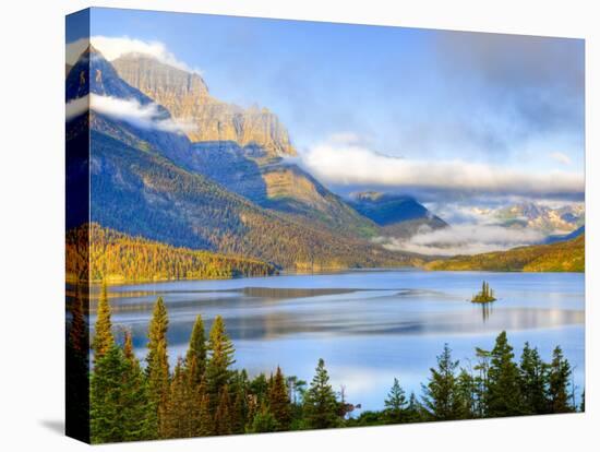 Saint Mary Lake and Wild Goose Island, Glacier National Park, Montana, USA-Jamie & Judy Wild-Stretched Canvas