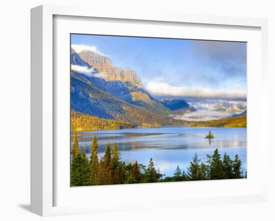 Saint Mary Lake and Wild Goose Island, Glacier National Park, Montana, USA-Jamie & Judy Wild-Framed Photographic Print