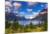 Saint Mary Lake and Wild Goose Island, Glacier National Park, Montana-Russ Bishop-Mounted Photographic Print