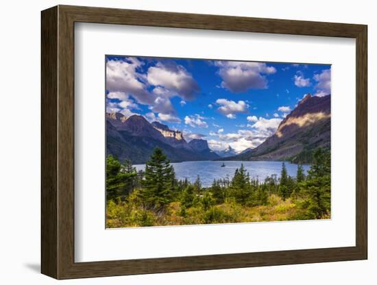 Saint Mary Lake and Wild Goose Island, Glacier National Park, Montana-Russ Bishop-Framed Photographic Print