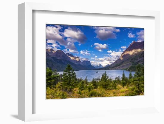 Saint Mary Lake and Wild Goose Island, Glacier National Park, Montana-Russ Bishop-Framed Photographic Print