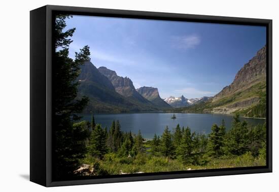 Saint Mary Lake in Glacier National Park, Montana, USA-David R. Frazier-Framed Stretched Canvas