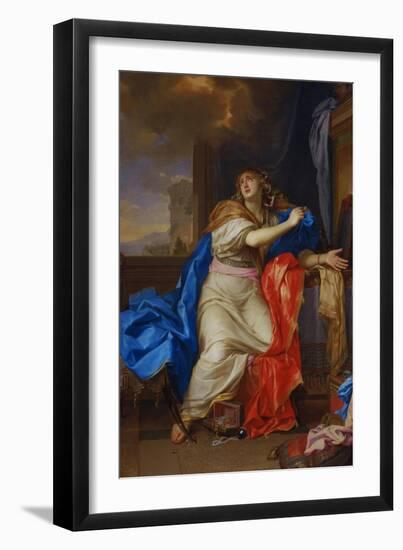 Saint Mary Magdalen Renounces All Pleasures of Life-Charles Le Brun-Framed Giclee Print