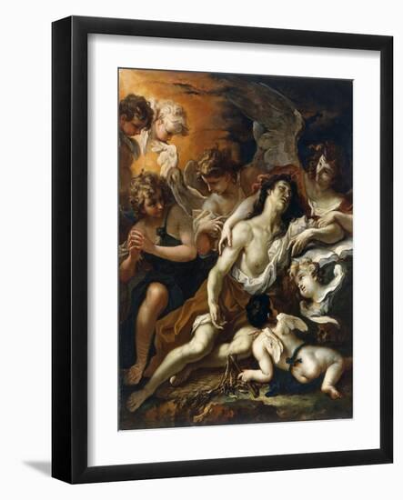 Saint Mary Magdalen Surrounded by Angels-Sebastiano Ricci-Framed Giclee Print