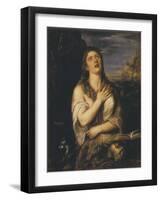 Saint Mary Magdalen-Titian (Tiziano Vecelli)-Framed Art Print