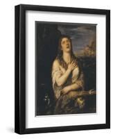 Saint Mary Magdalen-Titian (Tiziano Vecelli)-Framed Art Print