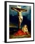 Saint Mary Magdalene at the Foot of the Cross, 1829 (Oil on Canvas)-Ferdinand Victor Eugene Delacroix-Framed Giclee Print