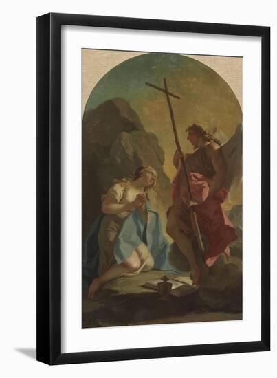 Saint Mary Magdalene in the Desert-Mattia Bortoloni-Framed Giclee Print