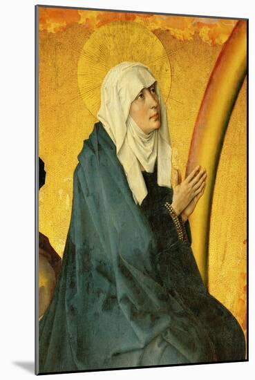 Saint Mary, Supposed to be a Portrait of Mme. Rolin, Wife of Nicolas Rolin-Rogier van der Weyden-Mounted Giclee Print