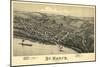 Saint Marys, West Virginia - Panoramic Map-Lantern Press-Mounted Art Print