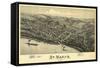 Saint Marys, West Virginia - Panoramic Map-Lantern Press-Framed Stretched Canvas