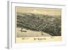 Saint Marys, West Virginia - Panoramic Map-Lantern Press-Framed Art Print
