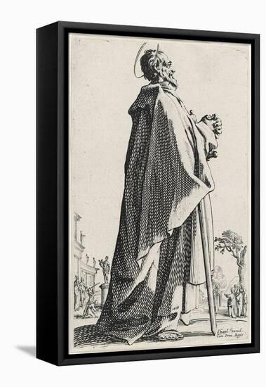 Saint Mathew from Les Grands Apôtres (The Large Apostles), 1631 (Etching)-Jacques Callot-Framed Stretched Canvas