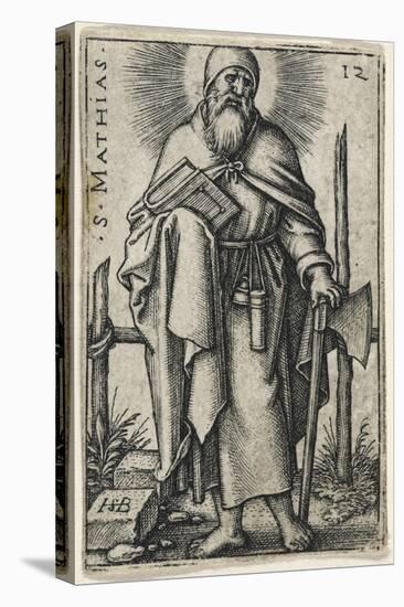 Saint Mathias, 1541-46 (Engraving)-Hans Sebald Beham-Stretched Canvas