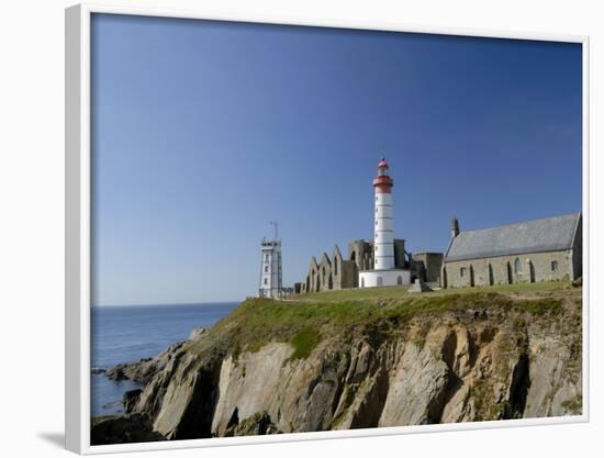 Saint Mathieu Lighthouse and Ruined Abbey, Brittany, France, Europe-Groenendijk Peter-Framed Photographic Print