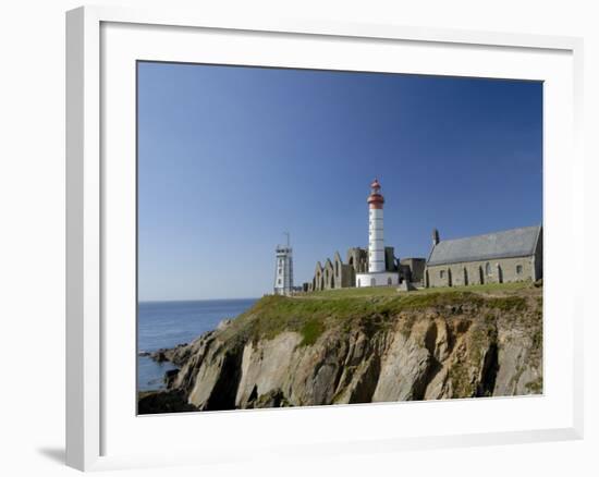 Saint Mathieu Lighthouse and Ruined Abbey, Brittany, France, Europe-Groenendijk Peter-Framed Photographic Print