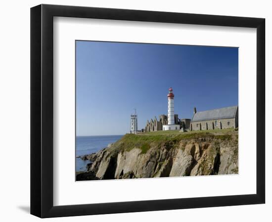 Saint Mathieu Lighthouse and Ruined Abbey, Brittany, France, Europe-Groenendijk Peter-Framed Photographic Print