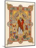 Saint Matthew, an Illuminated Manuscript Page from the Book of Kells, 8th or 9th Century Ad-null-Mounted Giclee Print