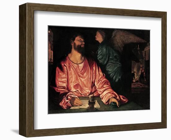 Saint Matthew and the Angel, c.1534-Giovanni Girolamo Savoldo-Framed Giclee Print