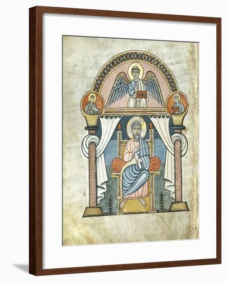 Saint Matthew, Miniature from Canterbury Codex-null-Framed Giclee Print