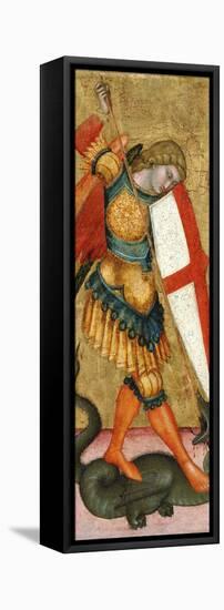 Saint Michael and the Dragon, 14th Century-null-Framed Stretched Canvas