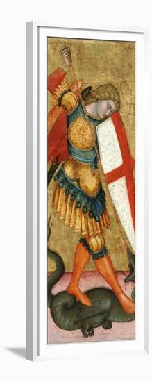 Saint Michael and the Dragon, 14th Century-null-Framed Giclee Print