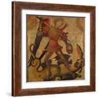 Saint Michael and the Dragon, c.1405-Spanish School-Framed Giclee Print