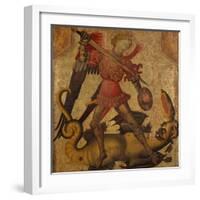 Saint Michael and the Dragon, c.1405-Spanish School-Framed Giclee Print