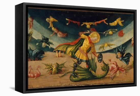 Saint Michael and the Dragon-Neri Di Bicci-Framed Stretched Canvas