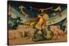 Saint Michael and the Dragon-Neri Di Bicci-Stretched Canvas