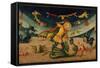 Saint Michael and the Dragon-Neri Di Bicci-Framed Stretched Canvas