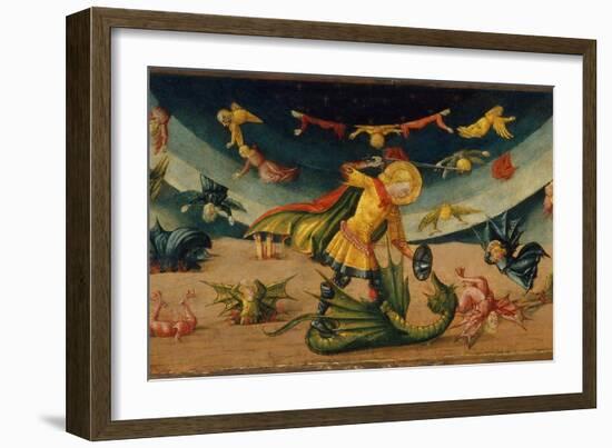 Saint Michael and the Dragon-Neri Di Bicci-Framed Giclee Print