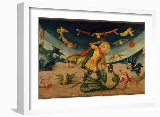 Saint Michael and the Dragon-Neri Di Bicci-Framed Giclee Print