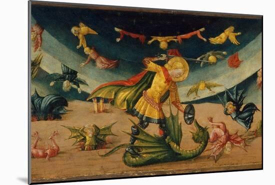 Saint Michael and the Dragon-Neri Di Bicci-Mounted Giclee Print