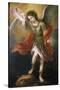 Saint Michael Banishes the Devil to the Abyss, 1665/68-Bartolome Esteban Murillo-Stretched Canvas