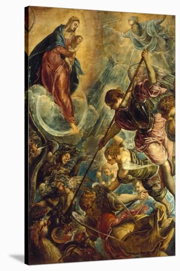 Saint Michael Defeating Satan, C. 1590-Titian (Tiziano Vecelli)-Stretched Canvas