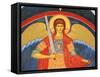 Saint Michael Fresco at Monastery of Saint-Antoine-le-Grand-Pascal Deloche-Framed Stretched Canvas