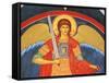 Saint Michael Fresco at Monastery of Saint-Antoine-le-Grand-Pascal Deloche-Framed Stretched Canvas