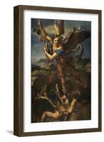 Saint Michael Vanquishing Satan, 1518-Raphael-Framed Premium Giclee Print