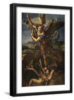 Saint Michael Vanquishing Satan, 1518-Raphael-Framed Premium Giclee Print